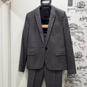 Classic Grey Check Blazer and Trousers Suit